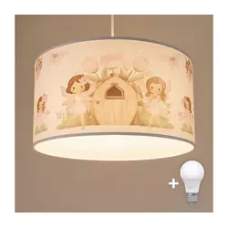 Brilagi - LED dečiji luster na sajli BOBO 1xE27/10W/230V prečnik 35 cm ružičasta/vile
