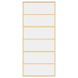 Klizna vrata zlatna 90 x 205 cm prozirno staklo ESG i aluminij