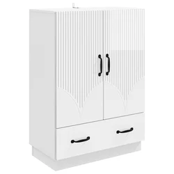 Kreveta s ladicama Bijela visokog sjaja 66 x 34,5 x 92 cm