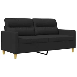 Vidaxl Dvosed črn 140 cm blago
