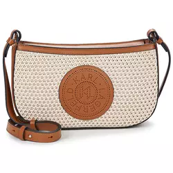 Karl Lagerfeld K/CIRCLE SADDLE CB RAFFIA MESH Bež