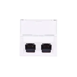LEGRAND MOSAIC Dvojna računalniška vtičnica RJ45 kat. 6 UTP 2M 45 stopinj bela 076504