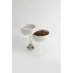 Paws & Whiskers Set činija za hranu za kućne ljubimce, 3 komada, Providni