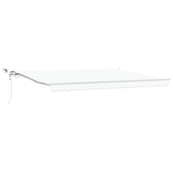 Skrovita tenda Bijelo 450 × 300 cm Poliester i metal