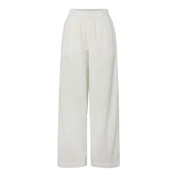 Pieces Ženske pantalone Tyla, Široke nogavice, Bele
