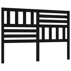 Vidaxl Posteljno vzglavje črno 166x4x100 cm trdna borovina