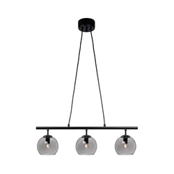 Cottex T2493SVG - Viseći luster na sajli CAPELLA 3xE14/40W/230V dimljena/crna