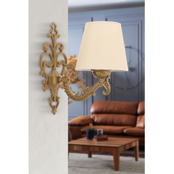 Opviq Zidna lampa Claire, 15x10x13cm, IP20, Krem-zlatna boje