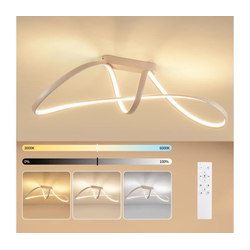 Brilagi-LED plafonski luster sa prigušivačem TWISTER LED/60W/230V 3000-6000K bež+daljinski upravljač