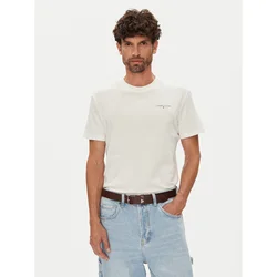 Tommy Jeans Majica Linear Chest DM0DM21780 Écru Slim Fit