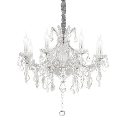 Ideal Lux - Kristalni luster na lancu NAPOLEON 8xE14/40W/230V prečnik 67 cm hrom