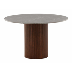 Miza Dallas 3273 Sivi marmor, Rjava, 74cm, Marmor, Les