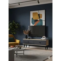 HANAH HOME TV polica Mona 120 Sapphire Oak Anthracite