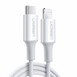 Ugreen kabel USB Type C - Lightning MFI 1m 3A 18W bel (10493)
