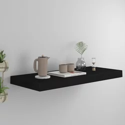 Plutajuća zidna polica crna 60 x 23,5 x 3,8 cm MDF