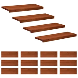 Vidaxl Stopnice 16 kos 80 x 25 x 2 cm Rjava Trda bukovina