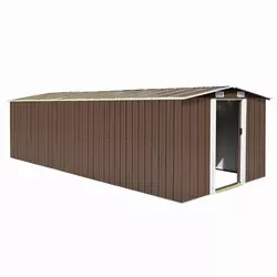 vidaXL Vrtna lopa 257x580x181 cm kovinska rjava