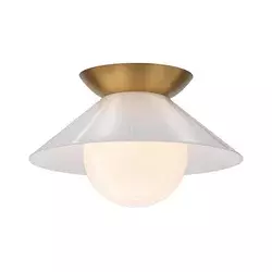 Quintiesse QN-SAUCER-FM-AB-OPAL - Plafonsko svetlo SAUCER 1xE27/40W/230V zlatna