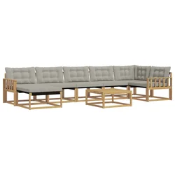Set vanjskih sofa 8 pcs Bijela i svjetlosiva 79 x 79 x 37 cm
