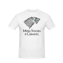 Unisex majica Moja svadba is coming cs3202, Bela