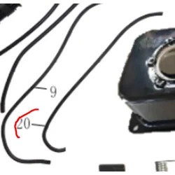 Gumena cev l=820 mm 4040-18-00028 za skuter Motovene New Adviser