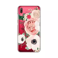 TELEMPIRE Silikonska maska Print Skin za Huawei Y7 2019/Y7Prime 2019 Rose flowers providna