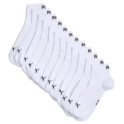 Puma Unisex Short Crew Shirt Socks 6 pack, White, Size 35-38, Clothing