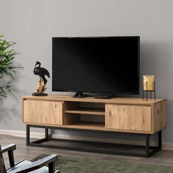 Hanah home TV Komoda Belinda 140 Crno-Hrast