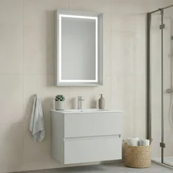 HANAH HOME Kupatilski ormarić sa umivaonikom i ogledalom (2 komada) Nest 71 v2 542
