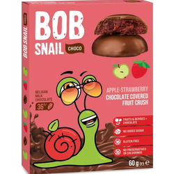 Bob Snail Polžek BOB jabolko-jagoda v čokoladi 60 g
