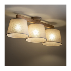 Brilagi - Plafonski luster LATTE SABIA 3xE27/15W/230V borovina/bež