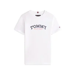 TOMMY HILFIGER Majica marine/ognjeno rdeča/bela
