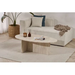 Nordure Klub sto Orba, 120x40x65 cm, Krem