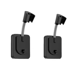 INF Adjustable No-Drill Shower Head Holder 2-Pack — Universal 4/5 Connector Black, (5000158281)