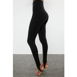 Trendyol Black Brushed Soft Fabric Fuzo Full Length Knitted Sports Tights