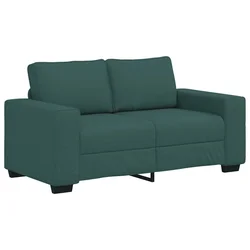 Vidaxl Dvosed temno zelen 160x77x82 cm blago