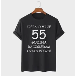 MAFIMI Majica Trebalo mi je 55 Godina, Crna
