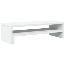 Stalak za monitor bijeli 54 x 22 x 15 cm od konstruiranog drva