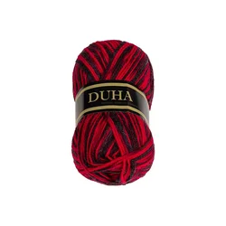 Preja DUHA - 50g / 150 m - rdeča, črna