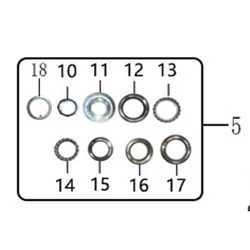 Set šoljica volana 6028-18-00000 za skuter Motovene New Adviser