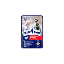 CLUB 4 PAWS Sosić za štence Puppy ćuretina u želeu 100g