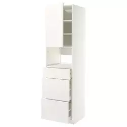 METOD / MAXIMERA Visoki element za ugradne uređaje, bela/Veddinge bela, 60x60x220 cm