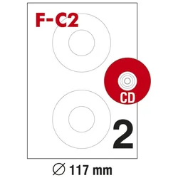 ETIKETE ILK ZA CD/DVD FI-117MM PK100L FORNAX F-C2