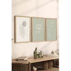 WALLXPERT Set 3 dekorativne slike Artsycllct13