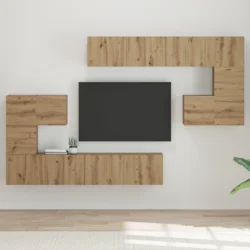 TV Jedinice Zidne 4 pcs Umjetnički hrast Konstruirano drvo