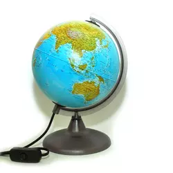 Globus fizičko-geografski 30cm sa lampom, ćir/lat