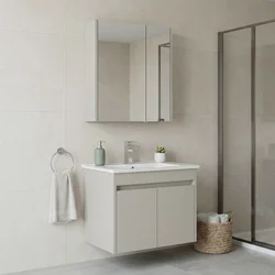 HANAH HOME Kupatilski ormarić sa umivaonikom i ogledalom (2 komada) Arno 65 776