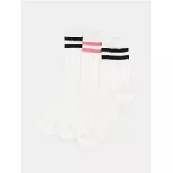 Sinsay - Rebraste čarape 3 pack - krem