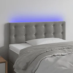 LED uzglavlje svjetlosivo 100x5x78/88 cm baršunasto