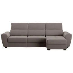 Carryhome KOTNA SEDEŽNA GARNITURA, velur rjava